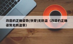 改造的正确姿势(快穿)无防盗（改造的正确姿势无防盗章）