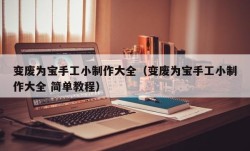 变废为宝手工小制作大全（变废为宝手工小制作大全 简单教程）