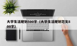 大学生活规划500字（大学生活规划范文800字）