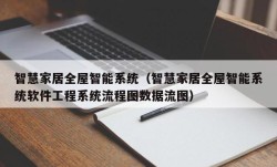 智慧家居全屋智能系统（智慧家居全屋智能系统软件工程系统流程图数据流图）