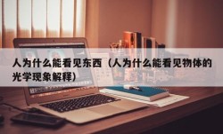 人为什么能看见东西（人为什么能看见物体的光学现象解释）