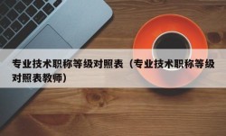 专业技术职称等级对照表（专业技术职称等级对照表教师）