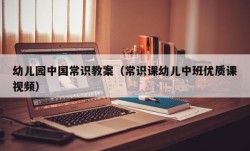 幼儿园中国常识教案（常识课幼儿中班优质课视频）