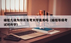 编程几级为特长生考大学有用吗（编程等级考试对升学）