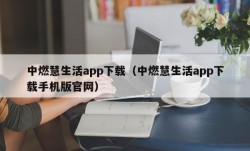 中燃慧生活app下载（中燃慧生活app下载手机版官网）