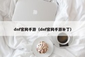 dnf官网手游（dnf官网手游补丁）