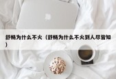 舒畅为什么不火（舒畅为什么不火到人尽皆知）