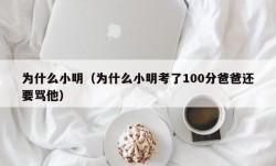 为什么小明（为什么小明考了100分爸爸还要骂他）