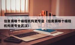 信奥赛哪个编程机构更专业（信奥赛哪个编程机构更专业武汉）