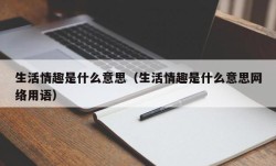 生活情趣是什么意思（生活情趣是什么意思网络用语）