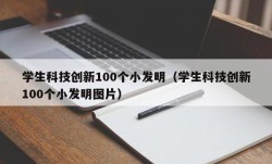 学生科技创新100个小发明（学生科技创新100个小发明图片）