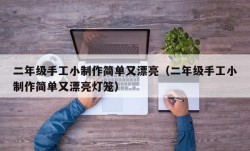 二年级手工小制作简单又漂亮（二年级手工小制作简单又漂亮灯笼）