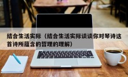 结合生活实际（结合生活实际谈谈你对琴诗这首诗所蕴含的哲理的理解）