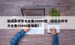 脑筋急转弯大全集10000题（脑筋急转弯大全集10000题难题）